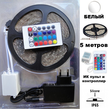 LED лента 5м, 12V, 360-ламп.