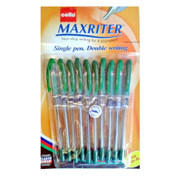 Ручка  CELLO MAXRITER, зелений стрижень