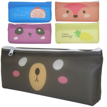 Пенал-косметичка 3634, "ЛЕТНИЙ МИКС" силиконовый