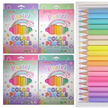 Карандаши 18 цветов, 201029-18, PASTEL-MACARONS